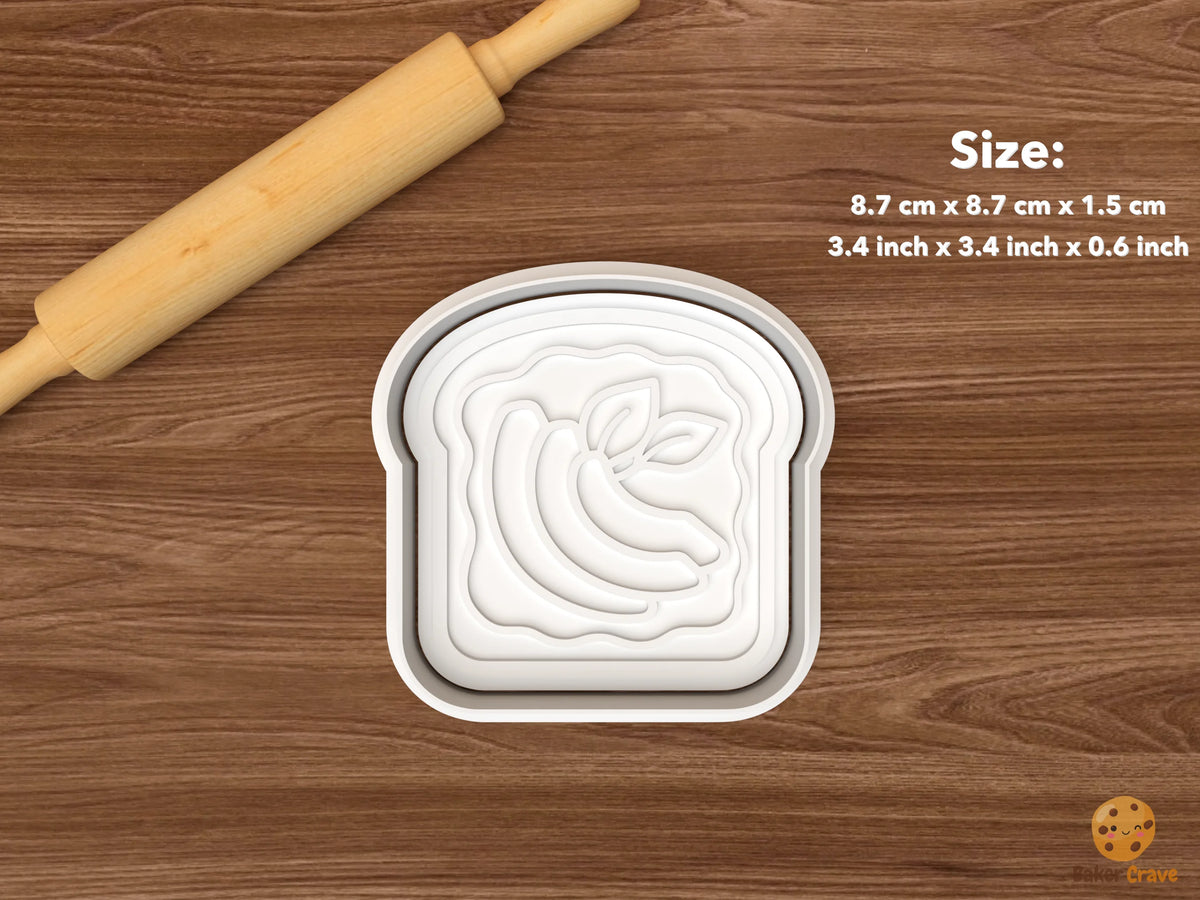Avocado Toast Brunch Cookie Cutter Set STL File - single avocado toast slice
