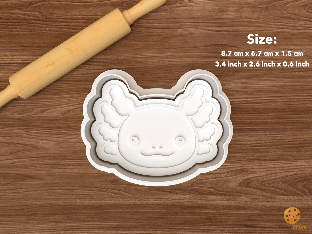 Axolotl Cookie Cutter Set STL File - single axolotl face