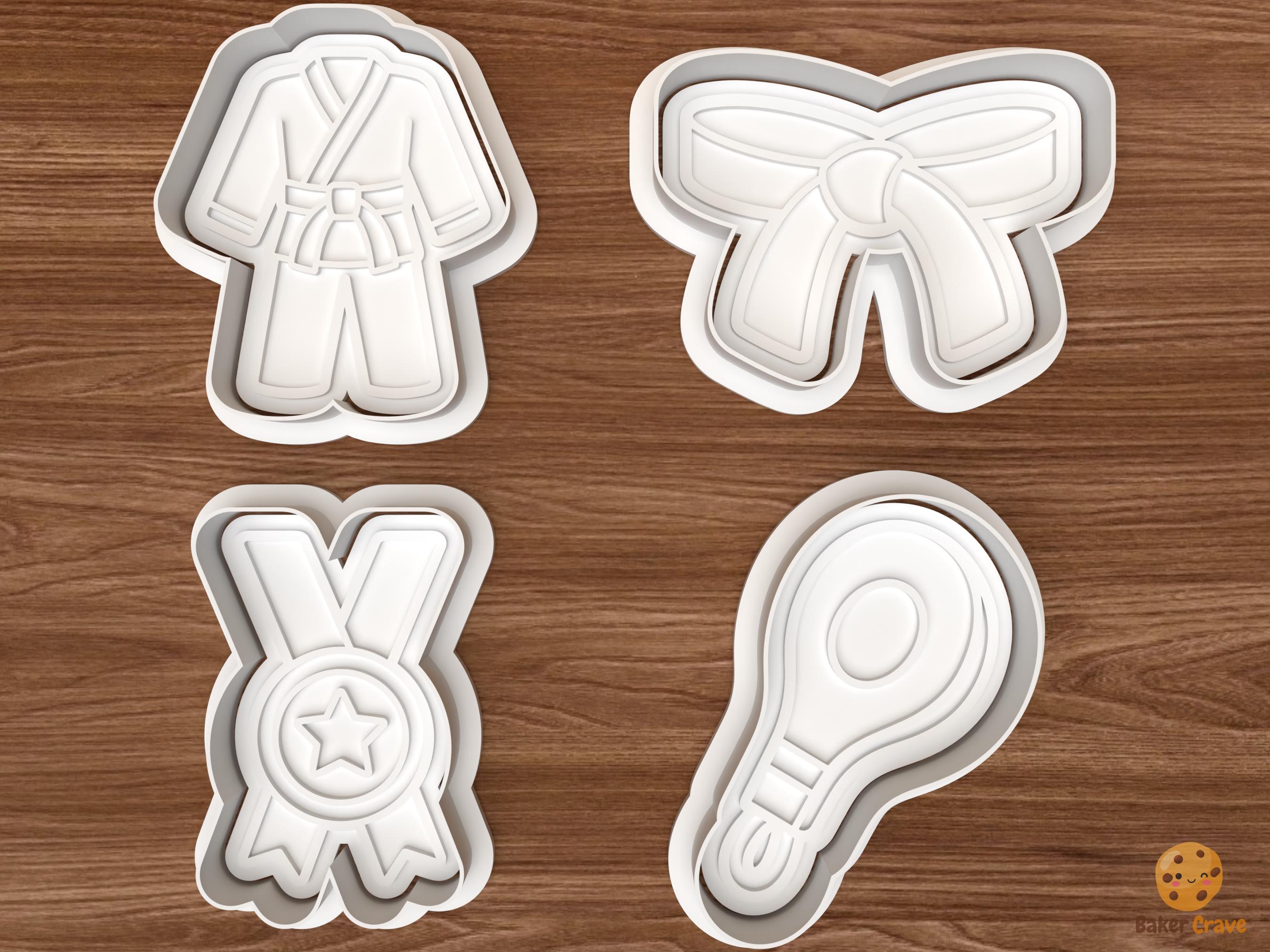 Karate Martial Arts Cookie Cutter Set STL File