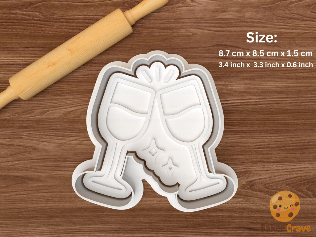 2026 New Year Party Cookie Cutter Set STL File