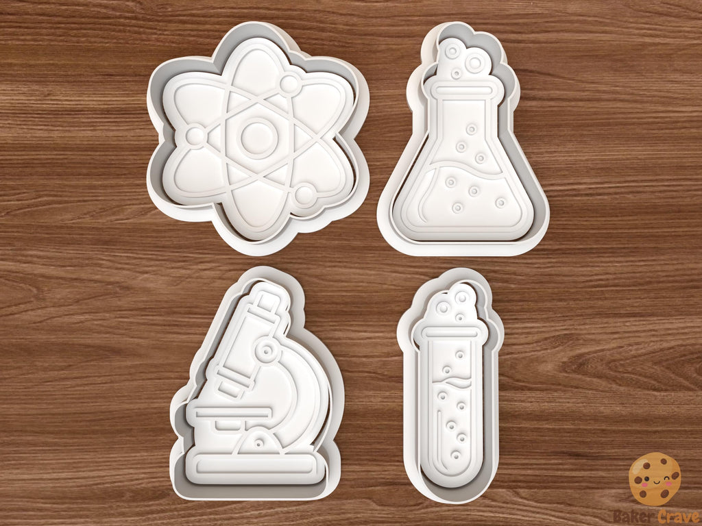 Science Lab Cookie Cutter Set STL File