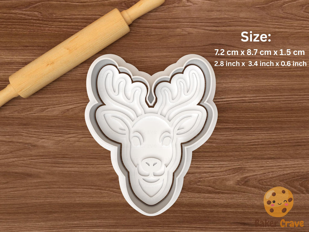 Reindeer & Santa Cookie Cutter Set STL File