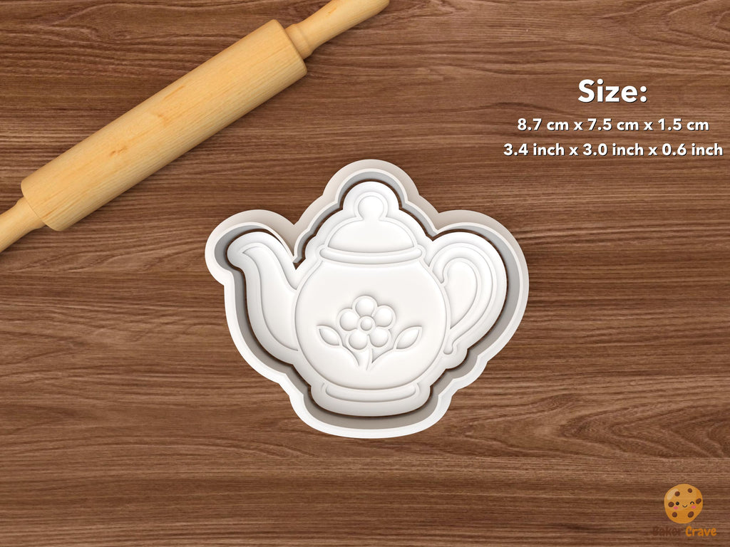 Floral Tea Party Cookie Cutter Set STL File