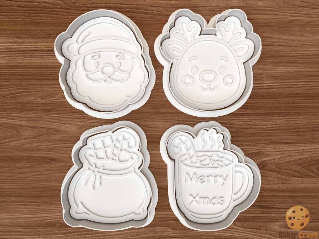 Xmas Cookie Cutter Set STL File