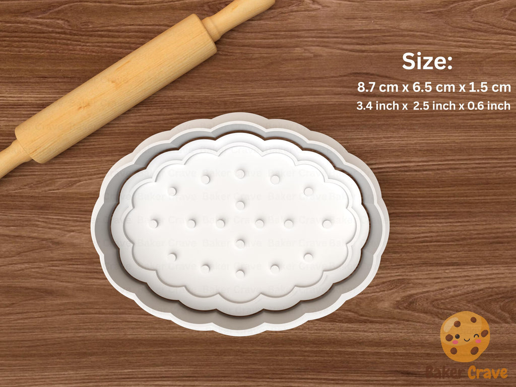 Wave Edge Biscuit Cookie Cutter Set STL File