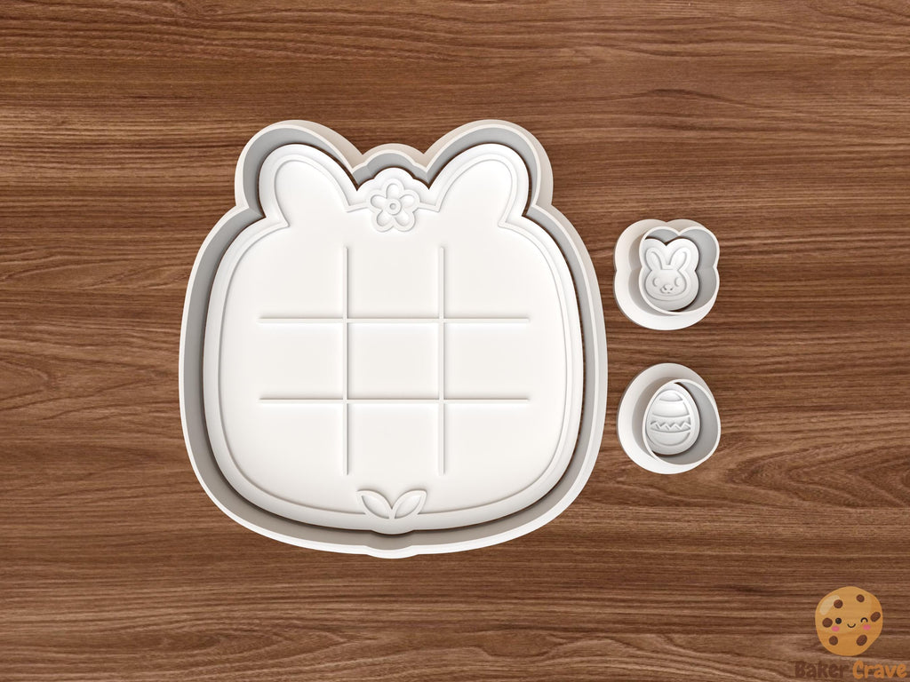 Easter Tic Tac Toe Cookie Cutter Set STL File