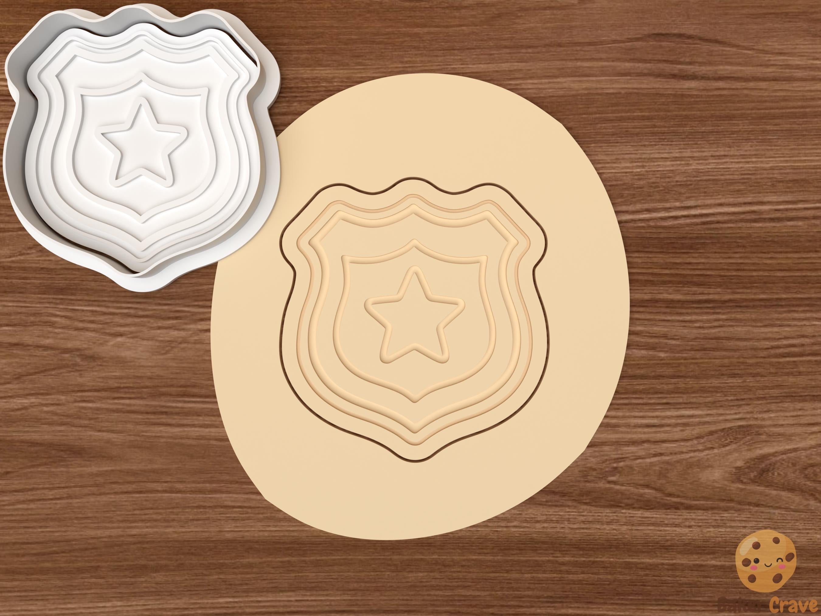 Police Cookie Cutter Set STL File