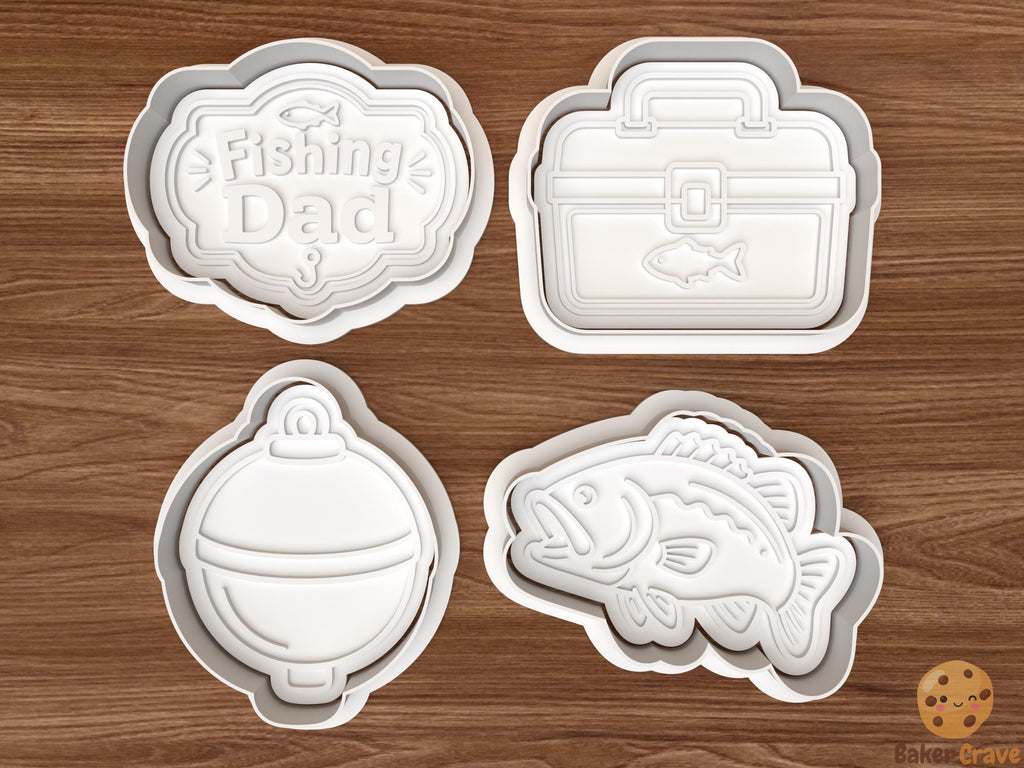 Fishing Dad Cookie Cutter Set STL File