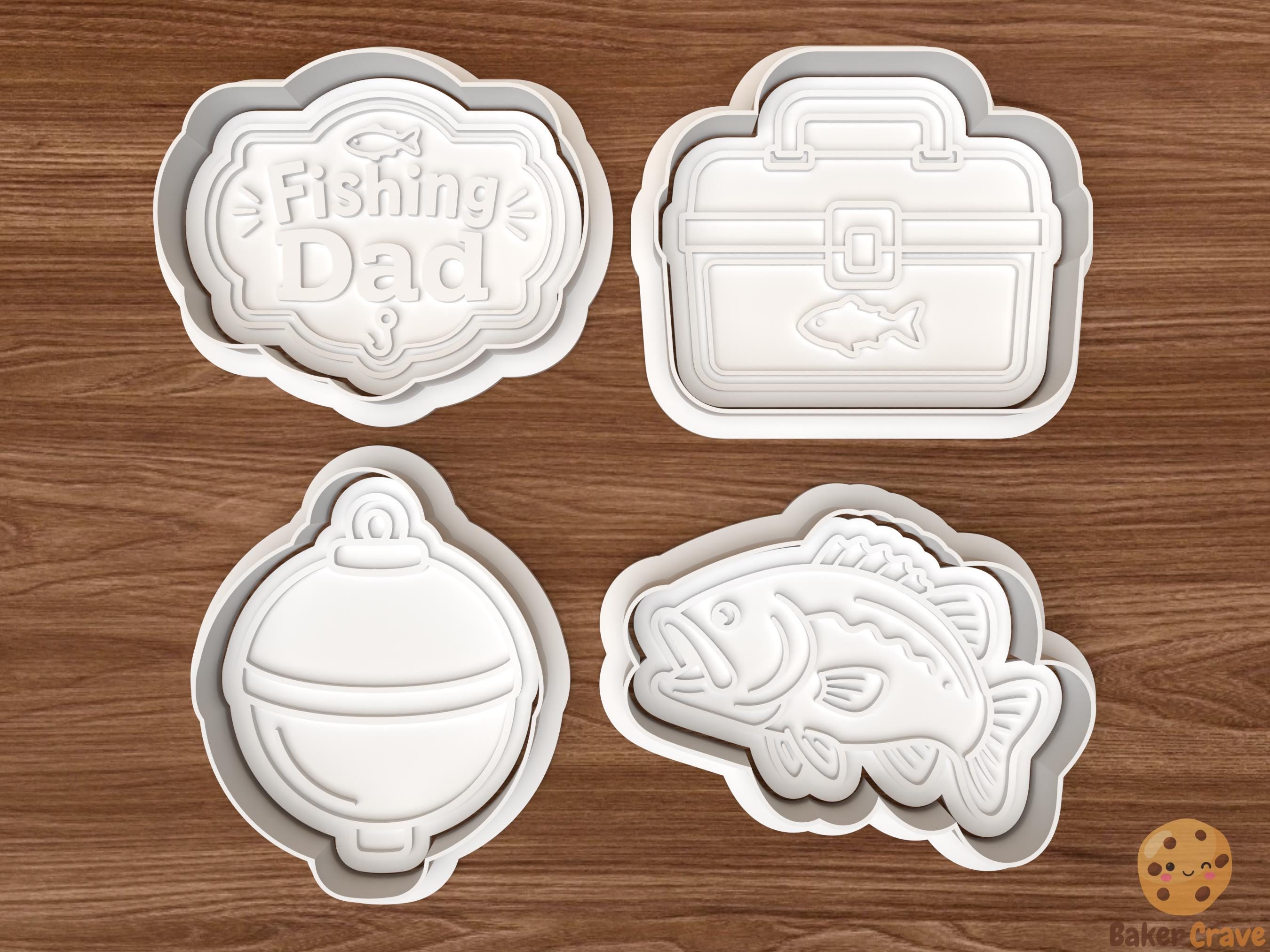 Fishing Dad Cookie Cutter Set STL File