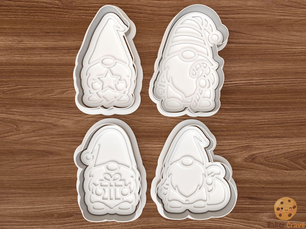 Christmas Gnomes Cookie Cutter Set STL File