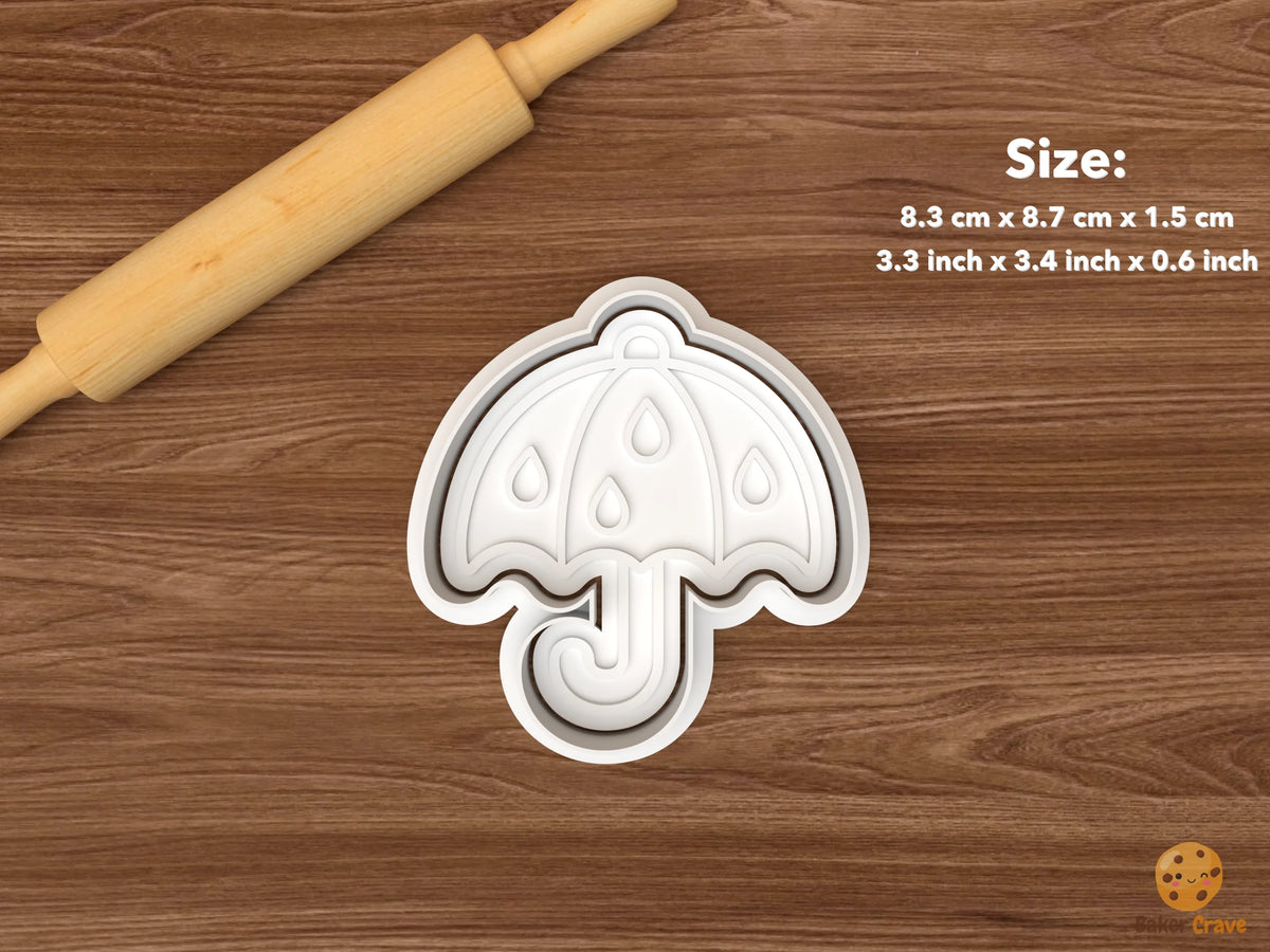 Baby Sprinkle Cookie Cutter Set - single umbrella with raindrops