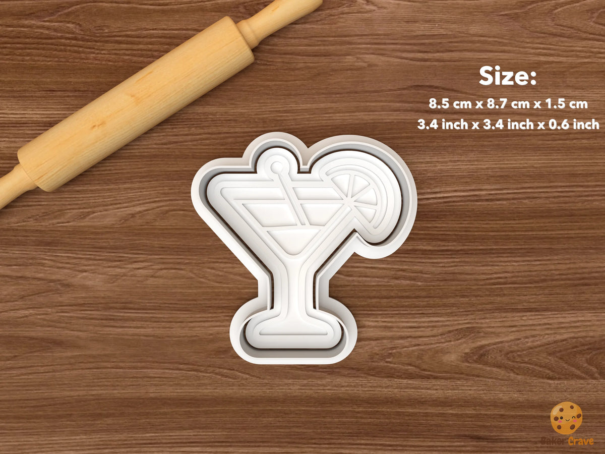 Bachelorette Party Cookie Cutter Set - single cocktail glass