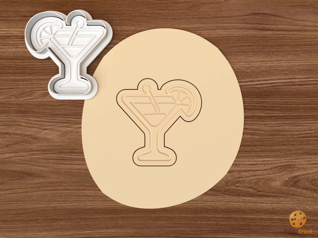 Bachelorette Party Cookie Cutter Set STL File - dough cocktail glass