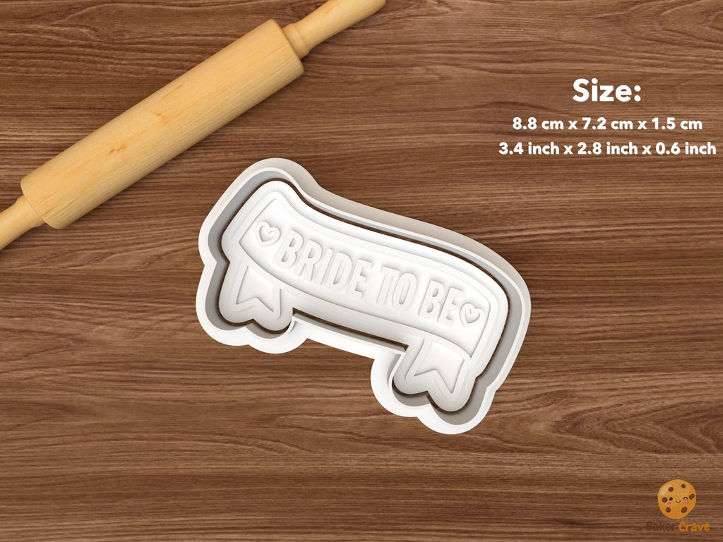 Bachelorette Party Cookie Cutter Set STL File - single bride to be sash