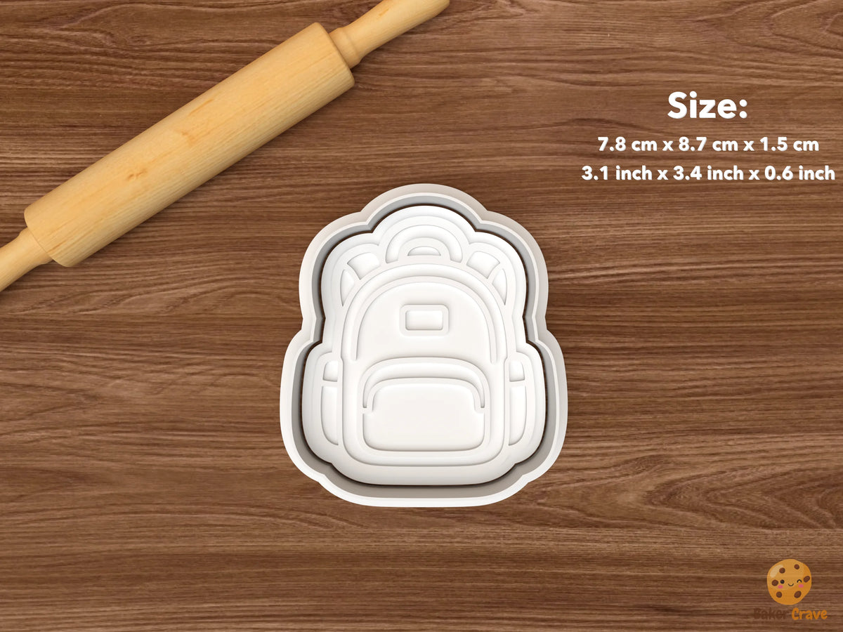 Back to School Cookie Cutter Set STL File - single backpack