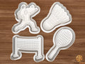 Badminton Cookie Cutter Set STL File - badminton1fix