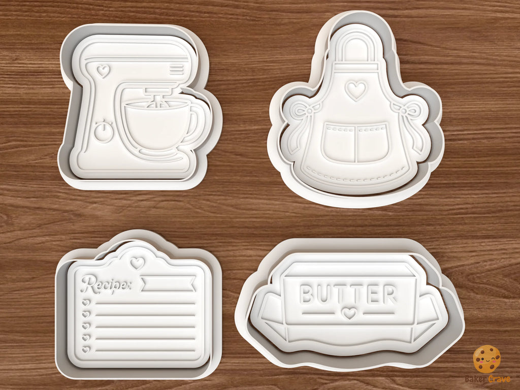 Baking Essentials Cookie Cutter Set STL File - 01 set main