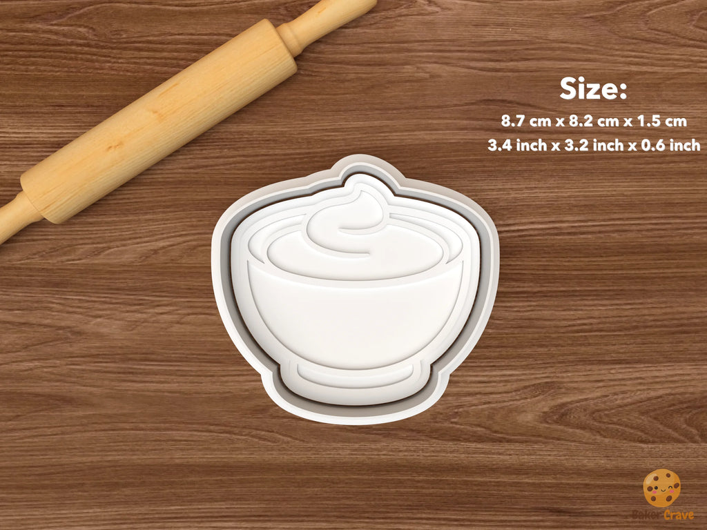 Baking Essentials Cookie Cutter Set STL File - single mixing bowl