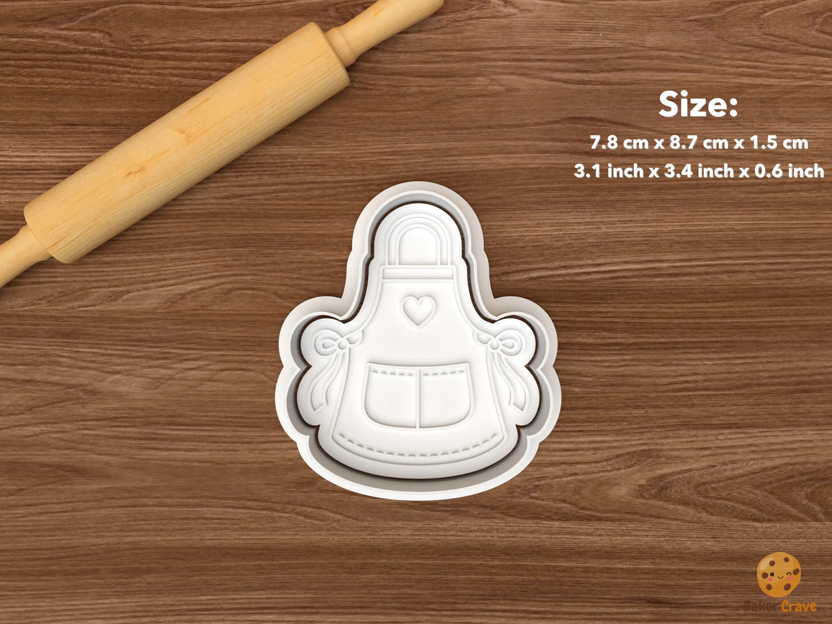 Baking Essentials Cookie Cutter Set - single heart apron
