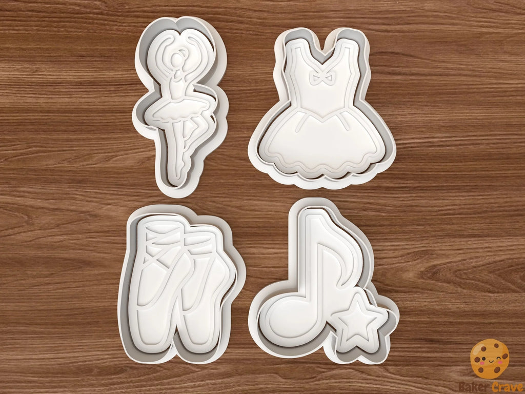 Ballet Cookie Cutter Set STL File - ballet1