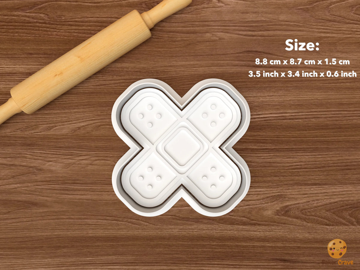Bandage Cookie Cutter Set - single cross bandages