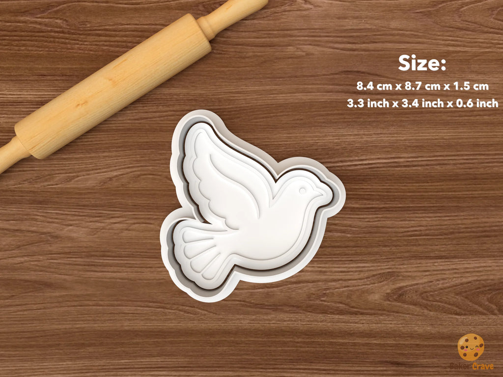 Baptism Cookie Cutter Set STL File - single dove