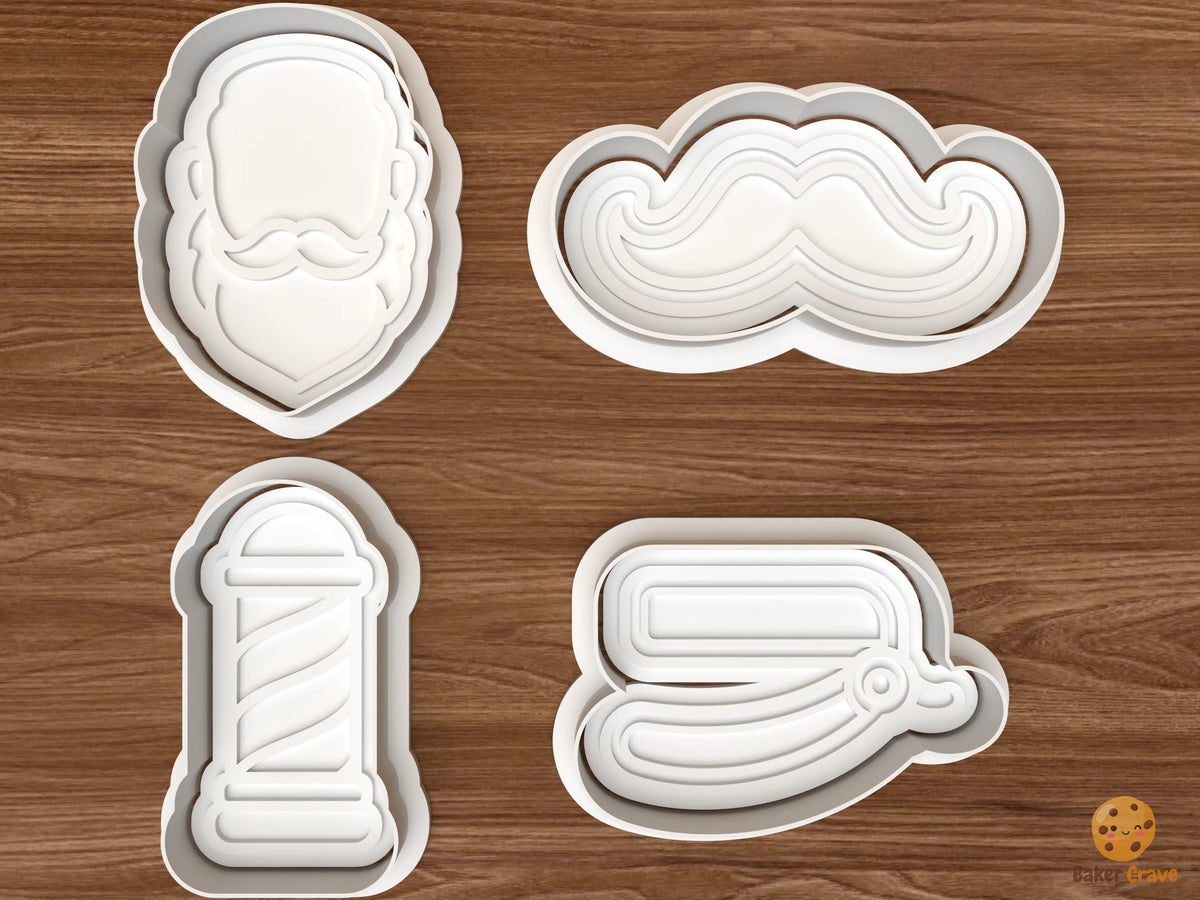 Barber Beard Cookie Cutter Set - 01 set main