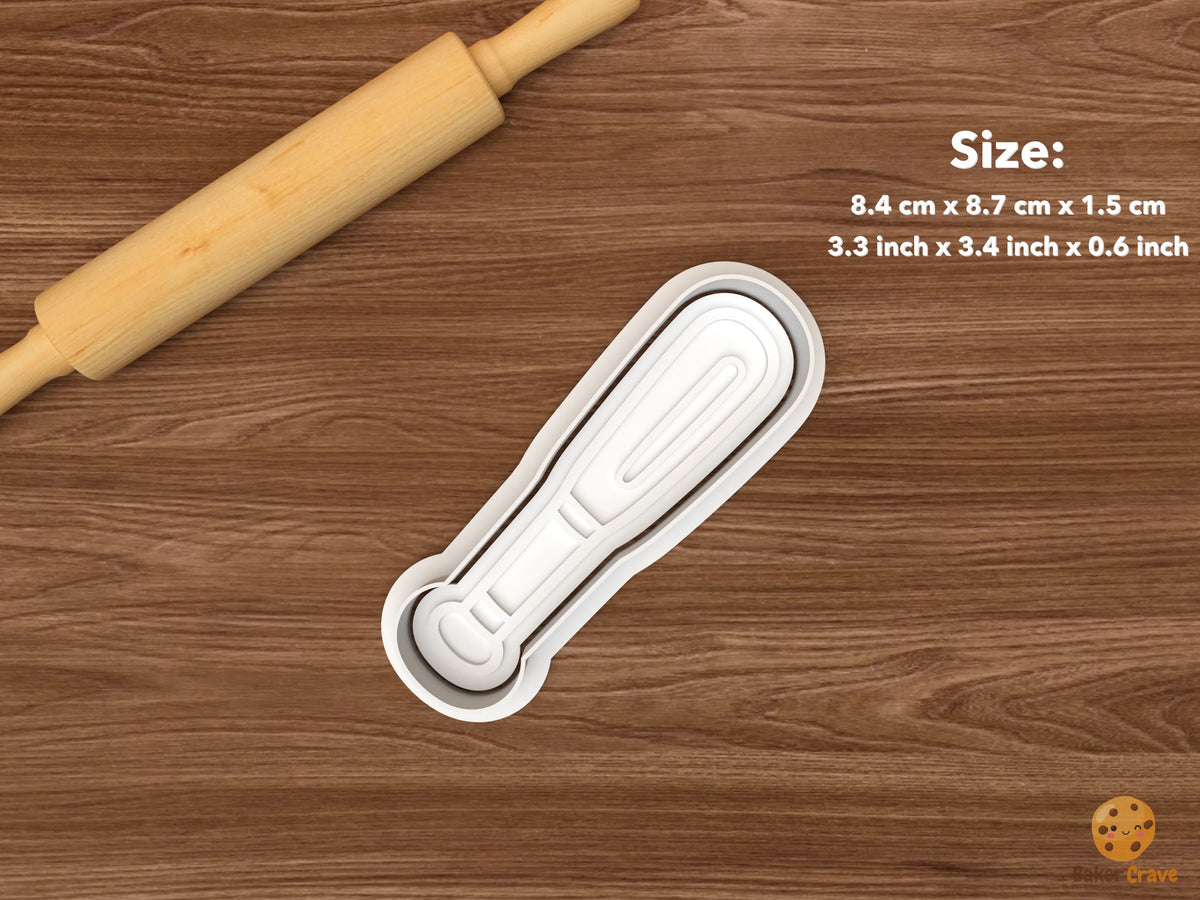Baseball Cookie Cutter Set STL File - single baseball bat