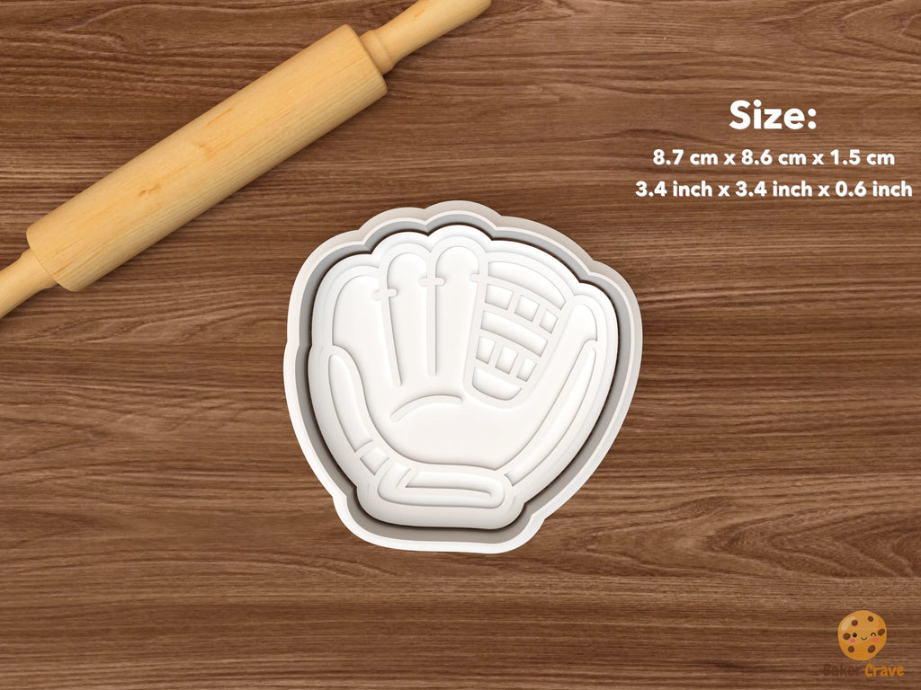 Baseball Cookie Cutter Set STL File - single baseball glove