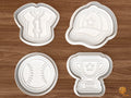 Baseball First Birthday Cookie Cutter Set STL File - 01 set main