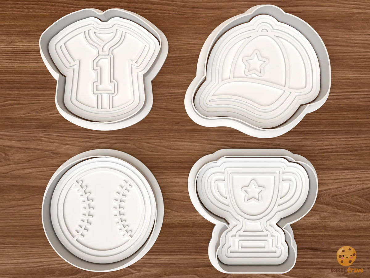 Baseball First Birthday Cookie Cutter Set - 01 set main