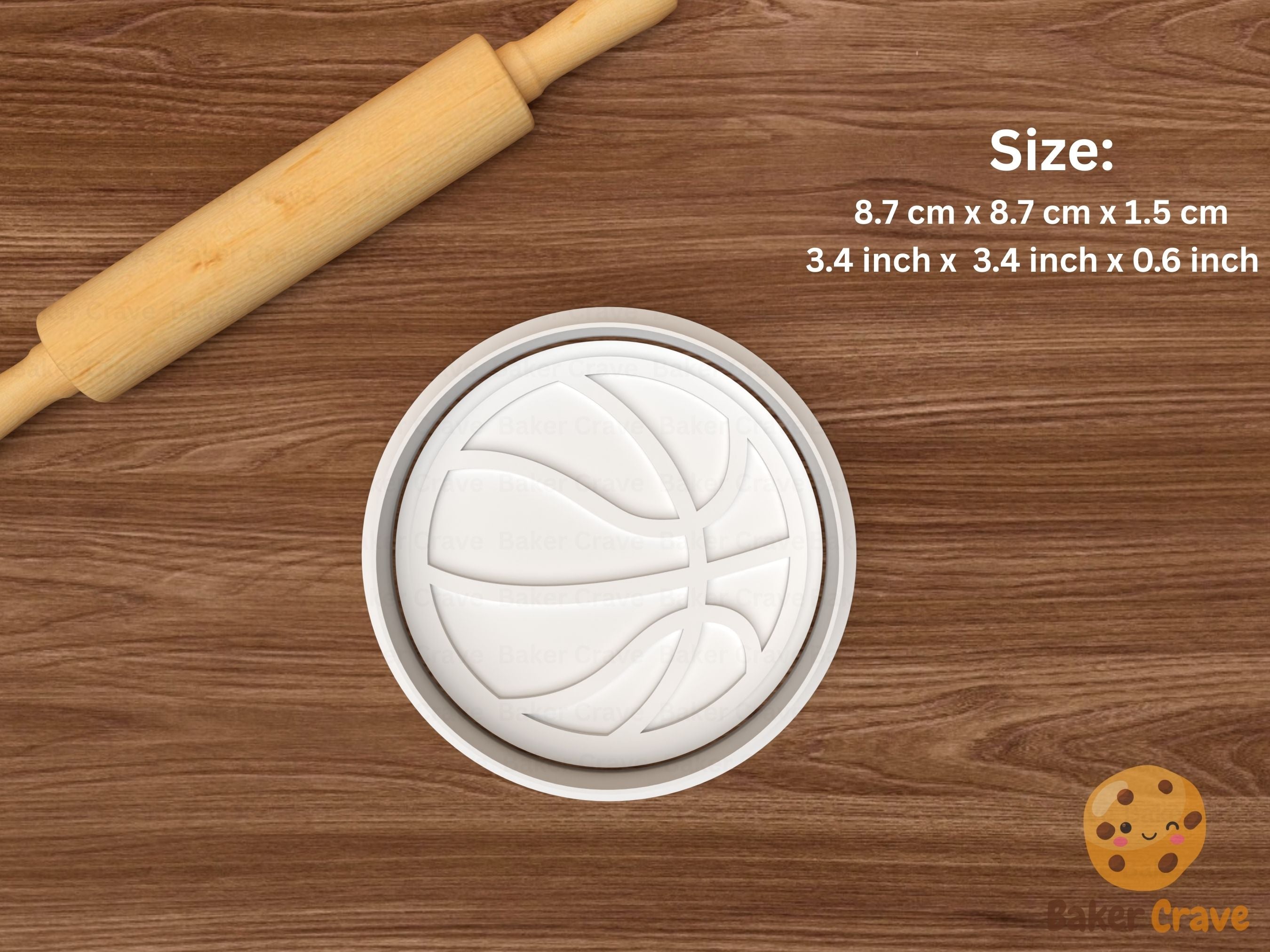 Basketball Cookie Cutter Set STL File - basket4