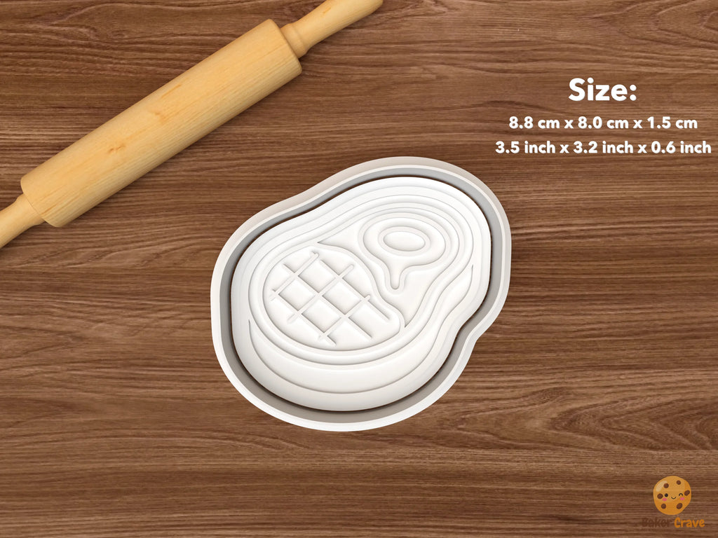 BBQ Dad Cookie Cutter Set STL File - single steak