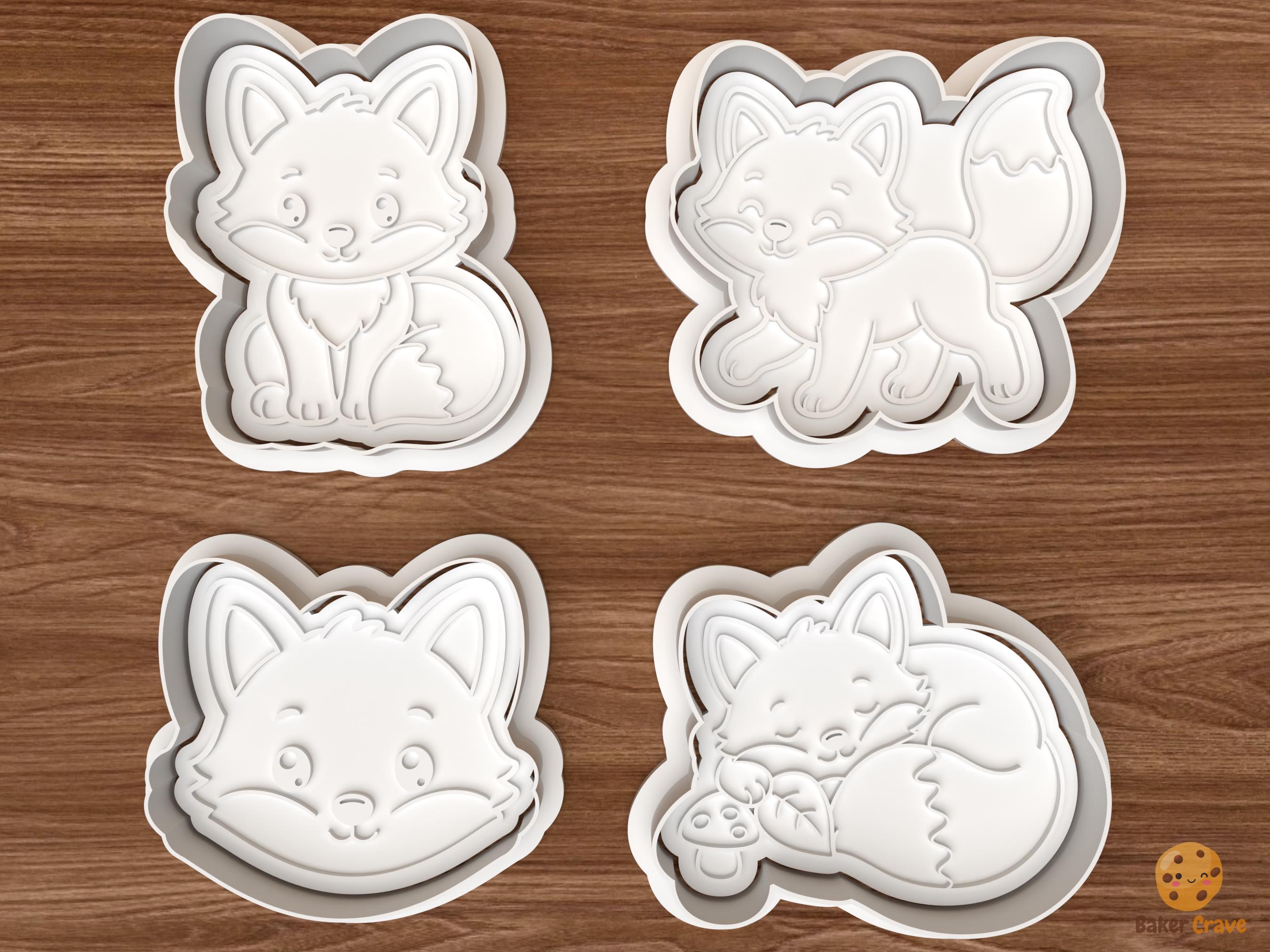 Fox Cookie Cutter Set STL File