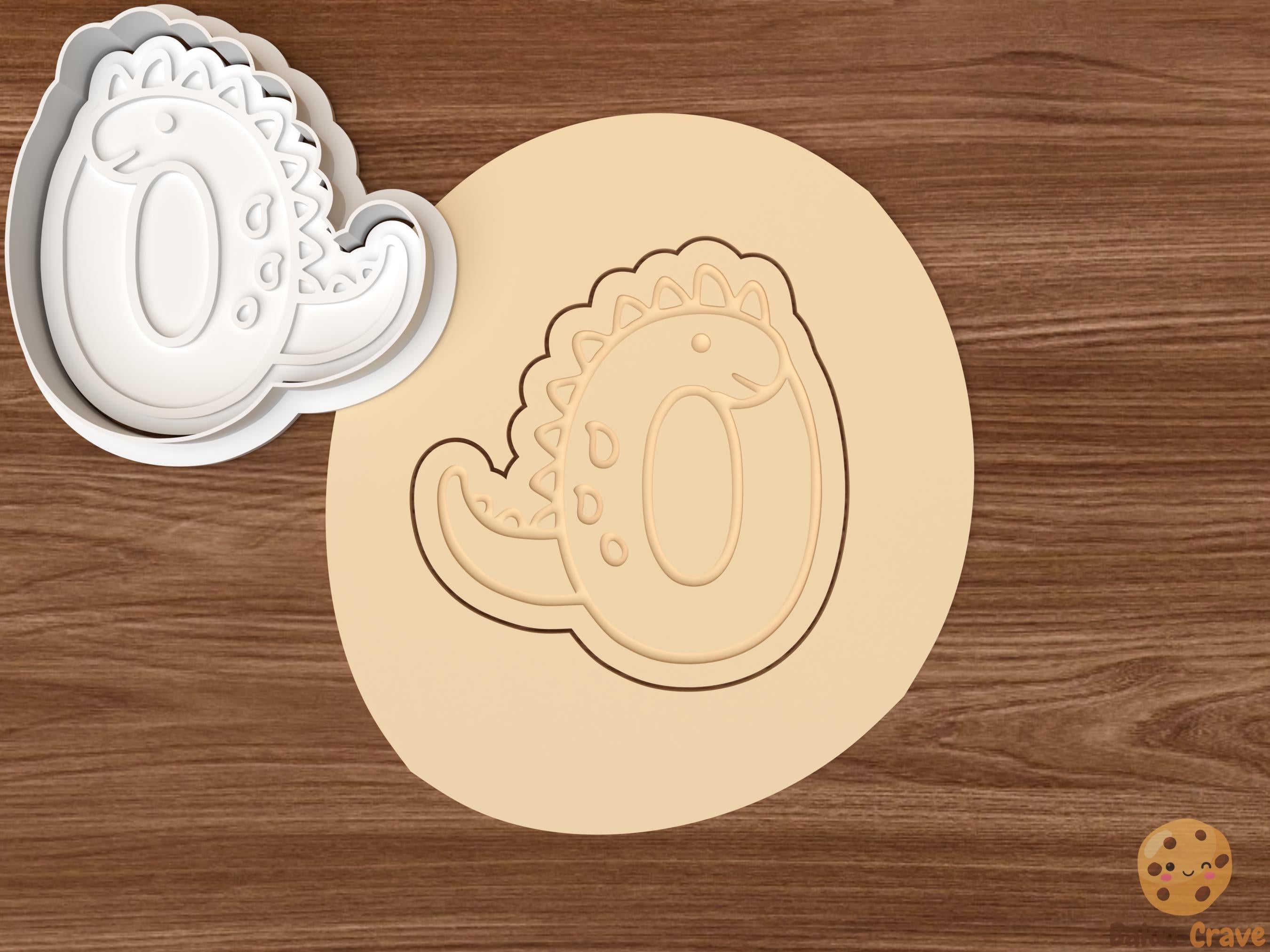 Dinosaur Numbers Cookie Cutter Set STL File
