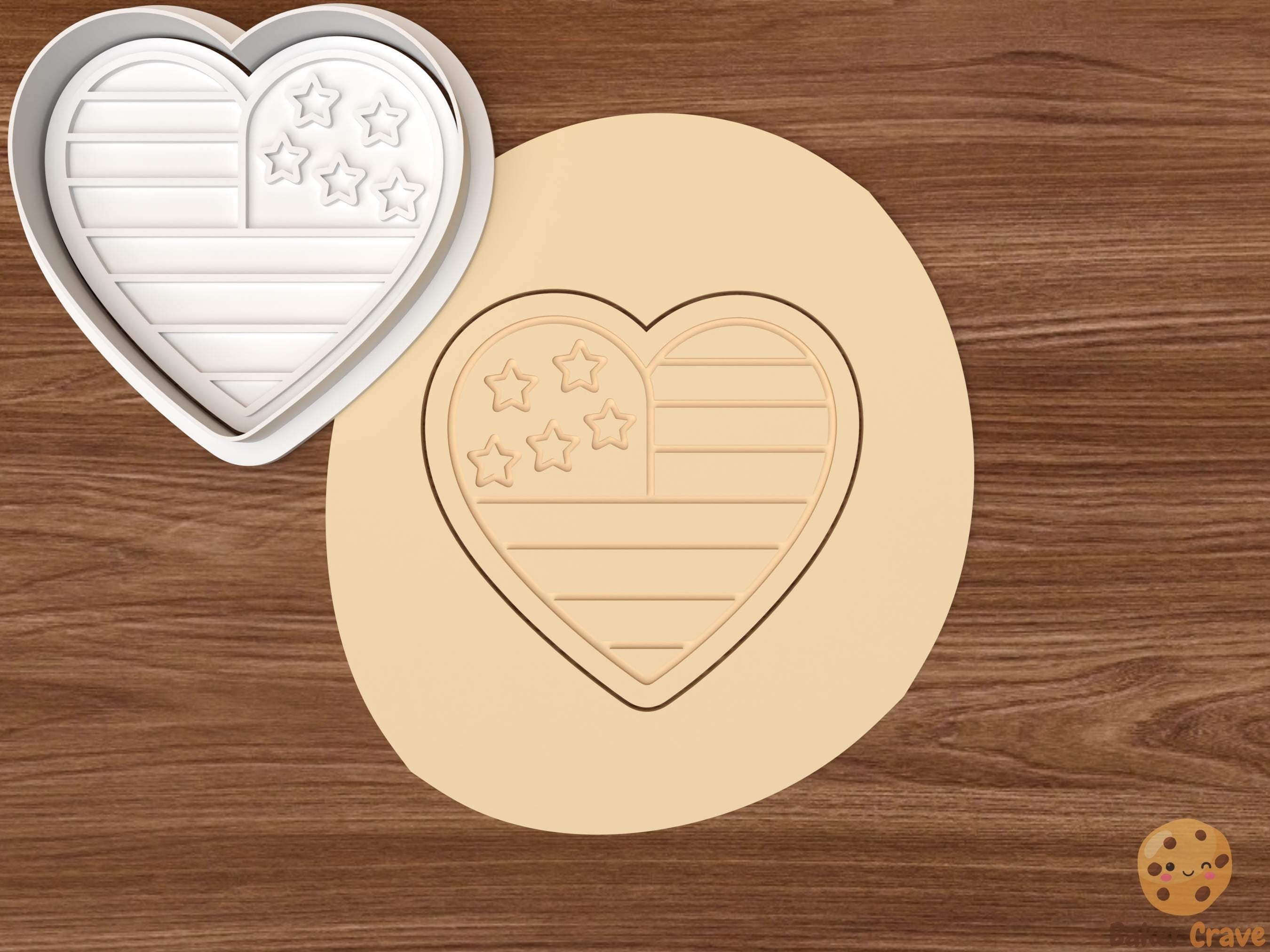 Patriotic USA Cookie Cutter Set STL File