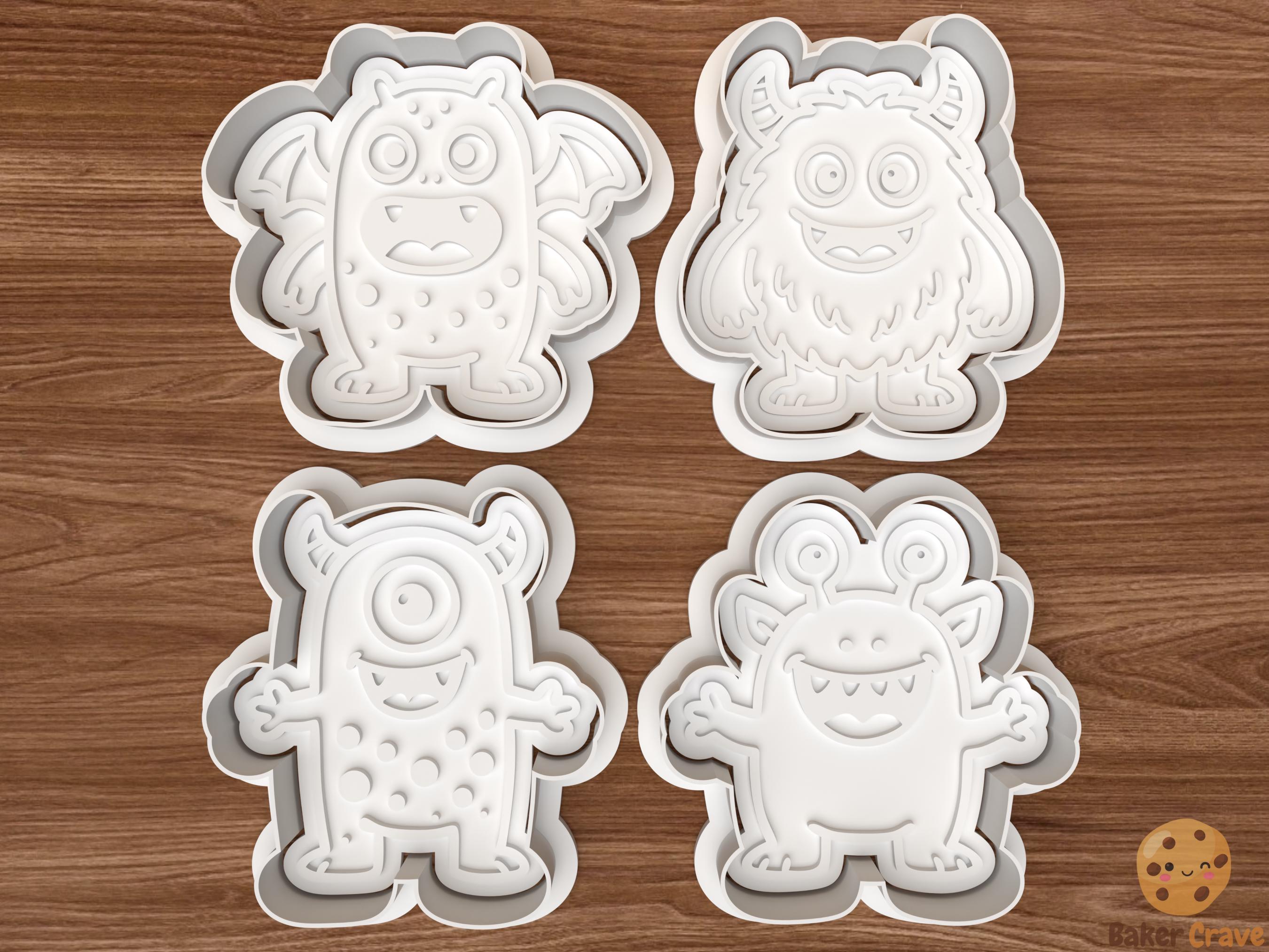 Monster Cookie Cutter Set STL File
