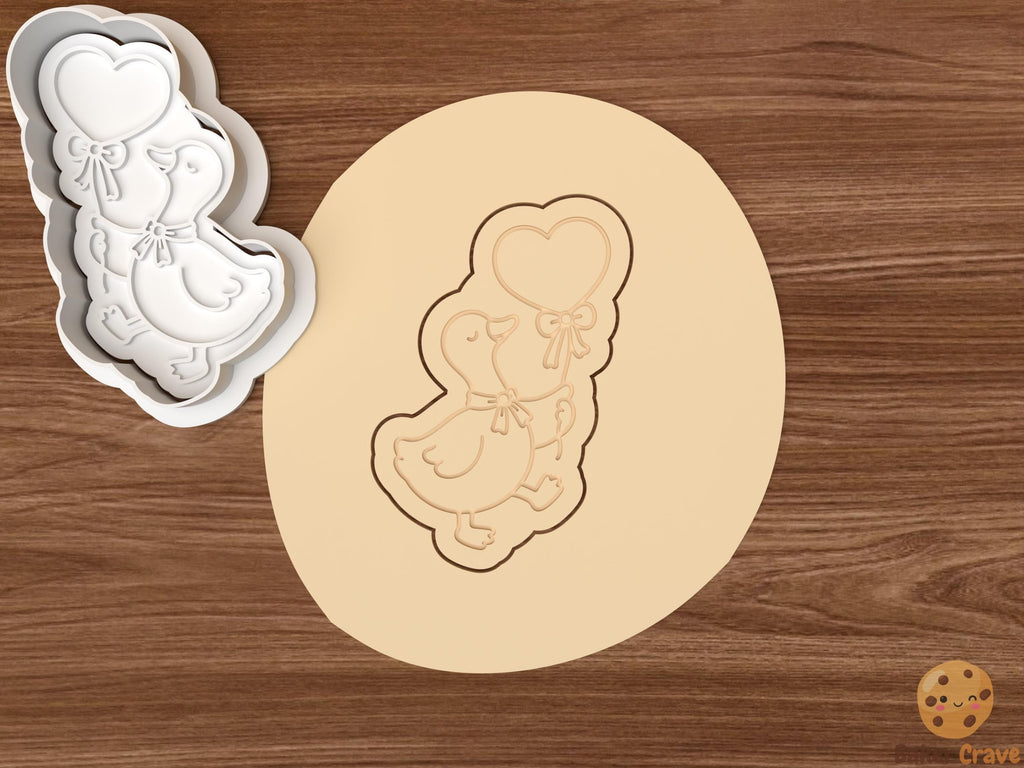 Goose in Love Cookie Cutter Set STL File