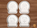 Christmas Snow Globes Cookie Cutter Set STL File