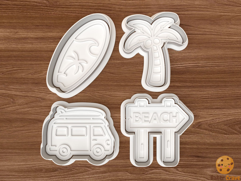 Beach 2 Cookie Cutter Set STL File - beach1