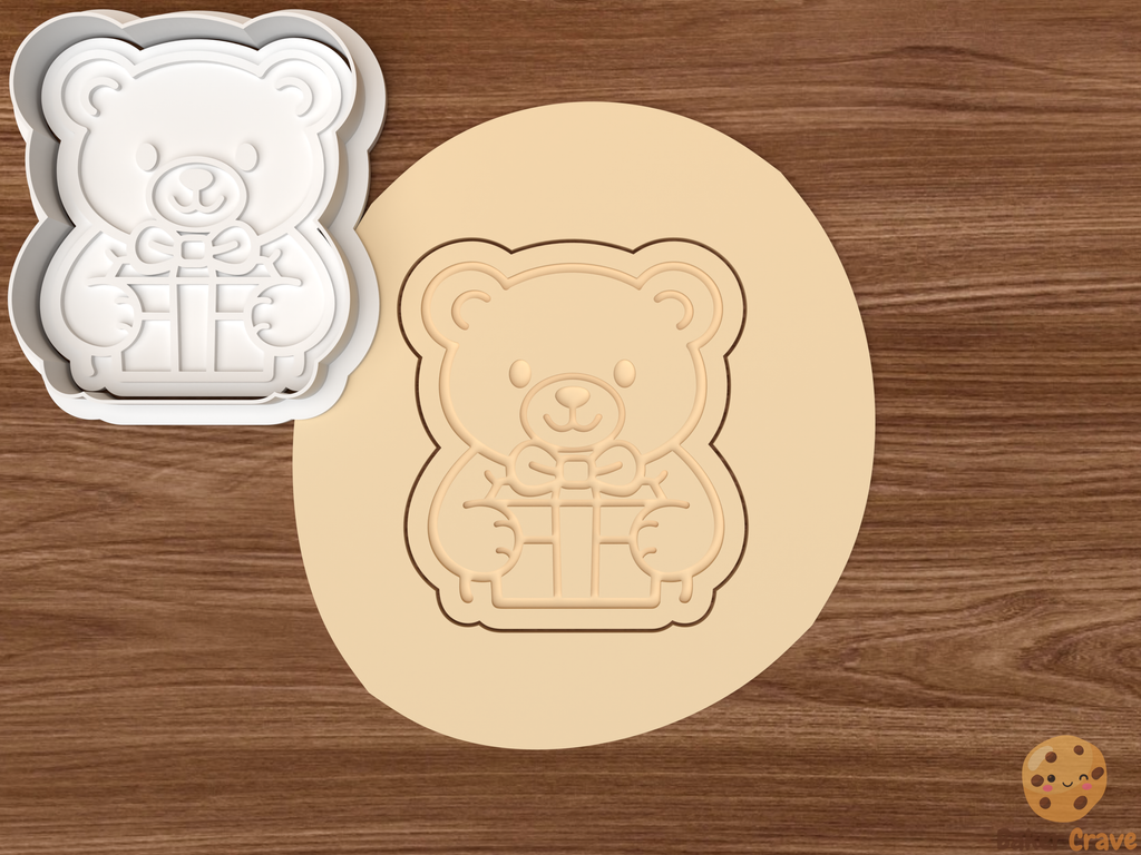 Birthday Teddy Bear Cookie Cutter Set STL File - bear3