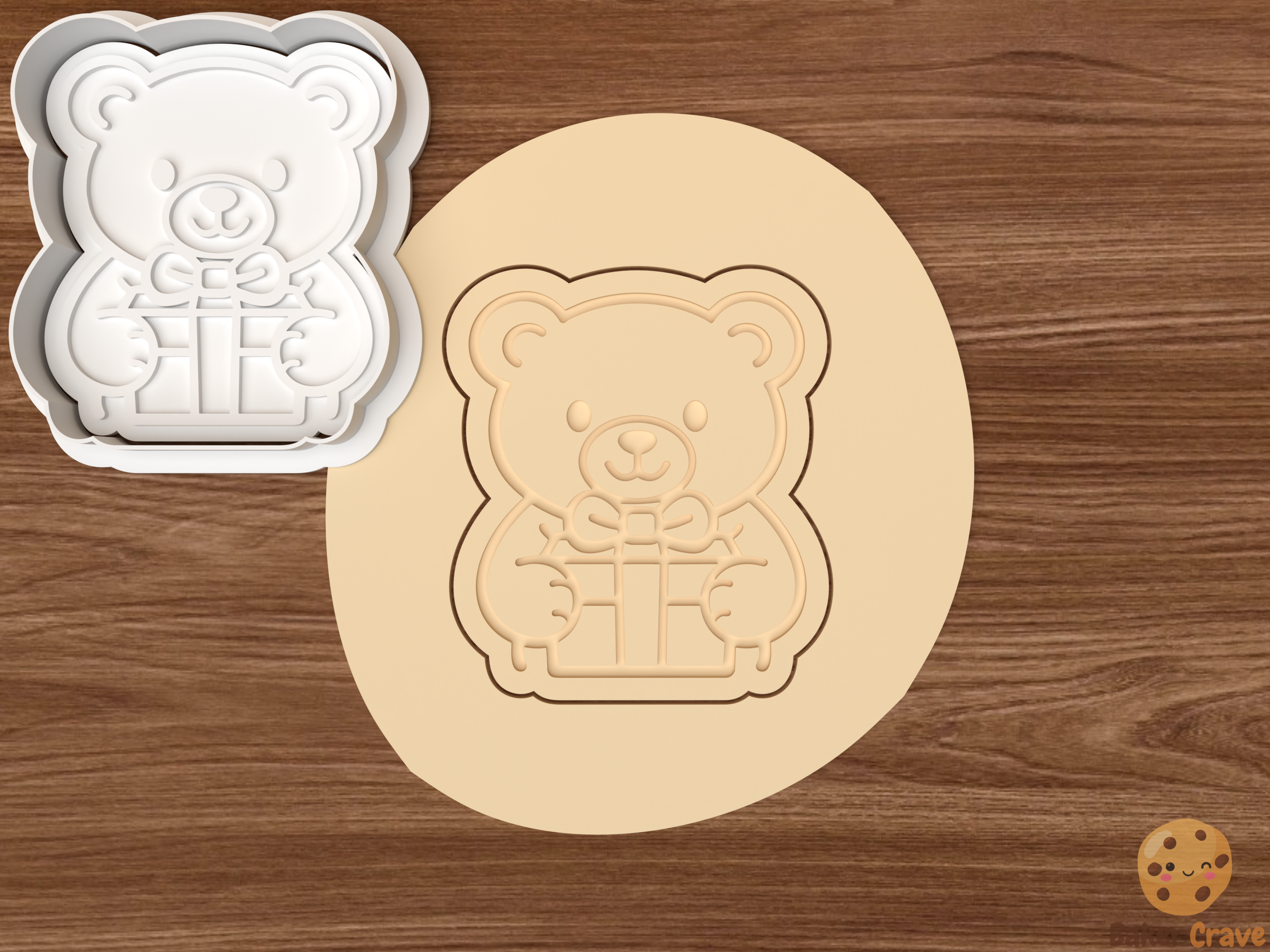 Birthday Teddy Bear Cookie Cutter Set STL File - bear3