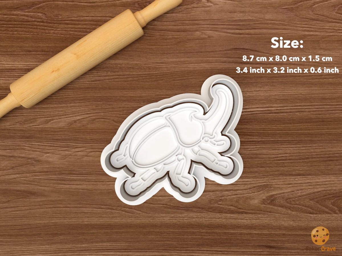 Beetle Cookie Cutter Set - single rhinoceros beetle