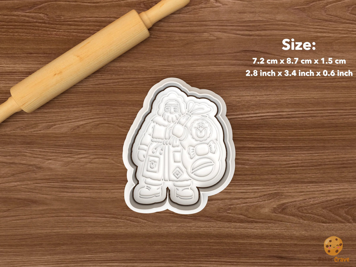 Belsnickel Christmas Cookie Cutter Set STL File - single belsnickel with gift sack