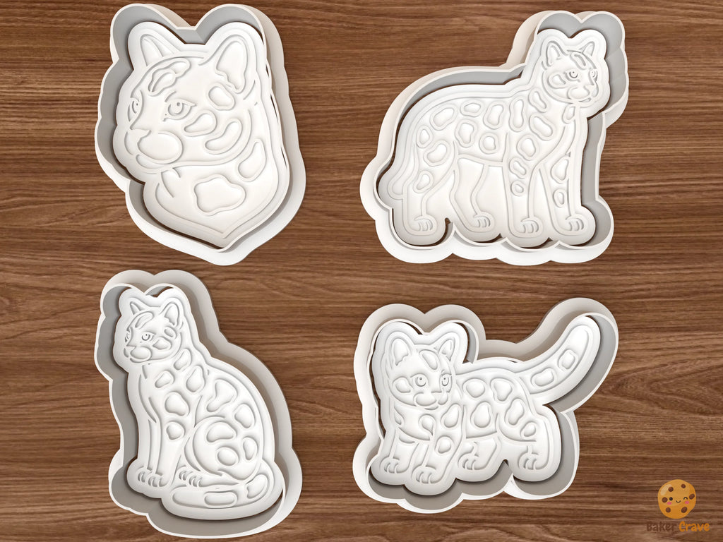 Bengal Cat Cookie Cutter Set STL File - 01 set main