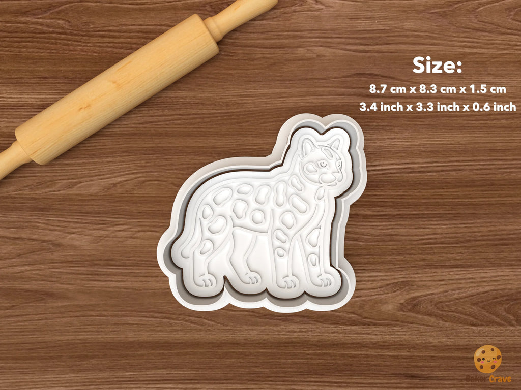 Bengal Cat Cookie Cutter Set STL File - single standing bengal cat