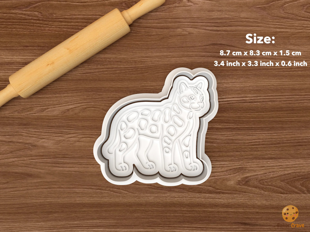 Bengal Cat Cookie Cutter Set STL File - single standing bengal cat