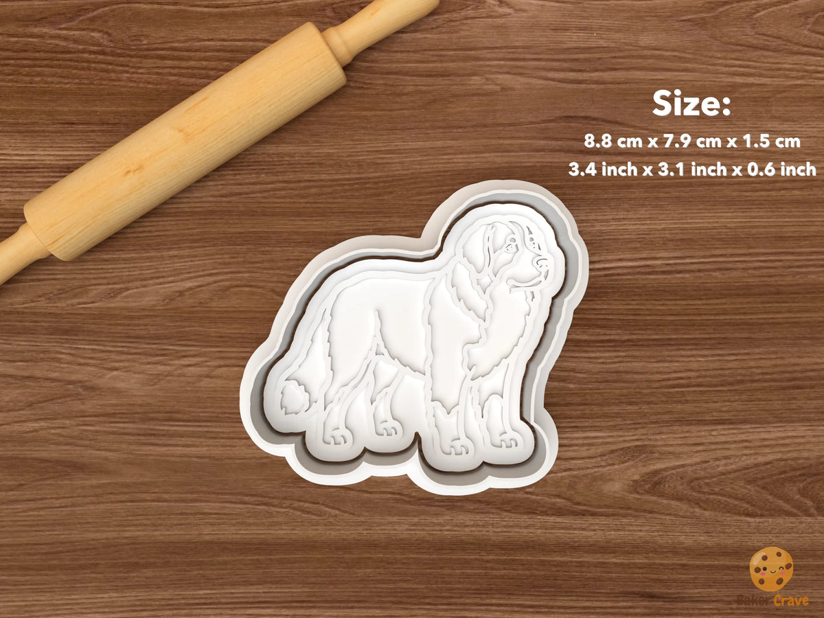 Bernese Mountain Dog Cookie Cutter Set STL File - single standing bernese mountain dog profile