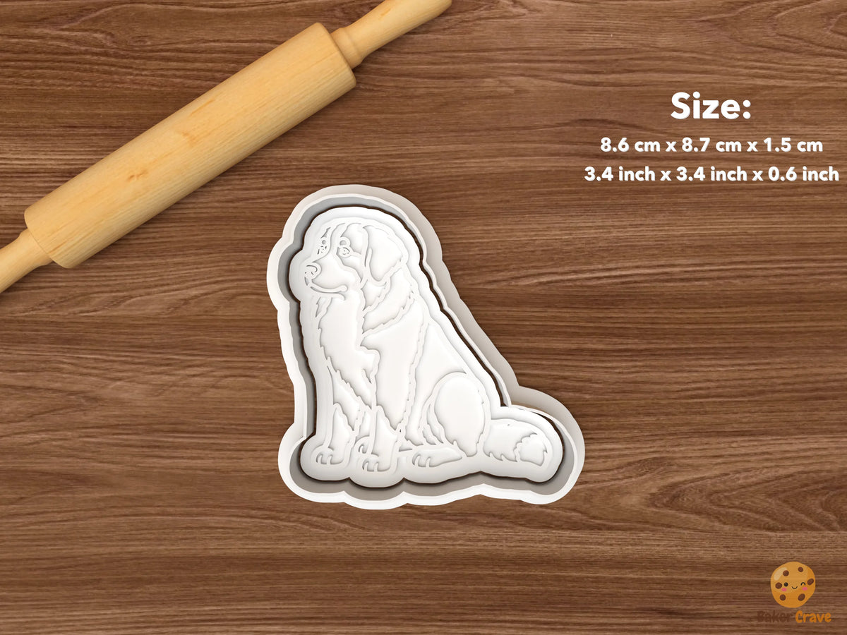 Bernese Mountain Dog Cookie Cutter Set STL File - single sitting bernese mountain dog