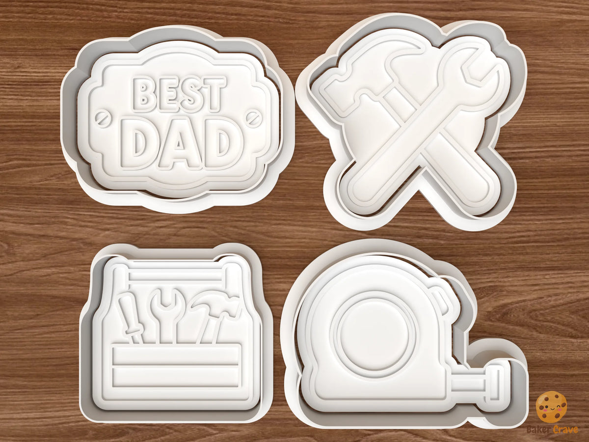 Best Dad Tools Cookie Cutter Set STL File - 01 set main